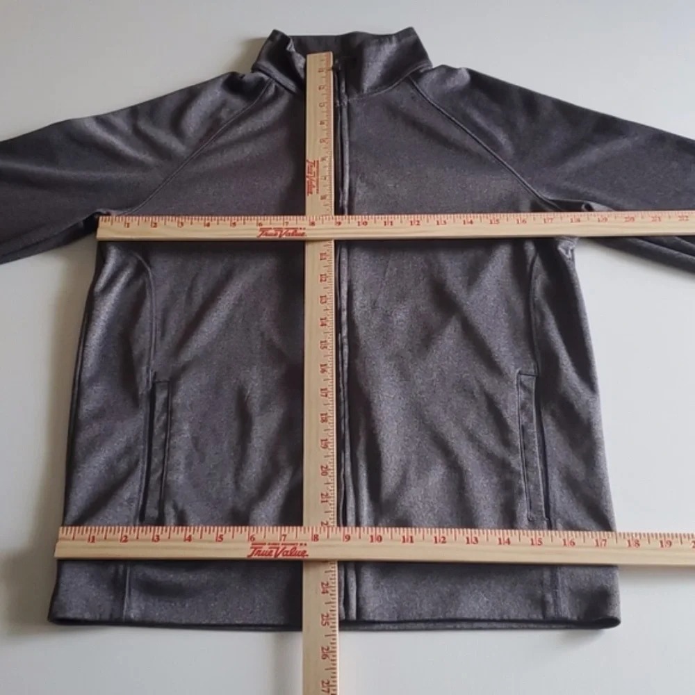 New Alo Yoga Charcoal Gray Full Zipper Track Jacket Coat